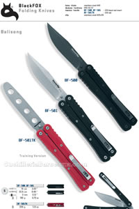 COUTEAUX POCHE BALISONG Blackfox