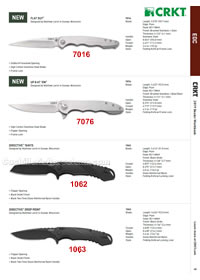 COUTEAUX POCHE FLAT, UP & AT, DIRECTIVE CRKT