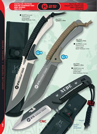 TACTICAL KNIVES STRINGED HANDLE K25
