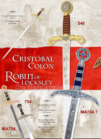 SWORDS CRISTOBAL COLON AND ROBIN HOOD Marto