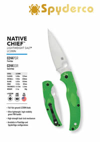 NAVAJAS NATIVE CHIEF LC200N Spyderco